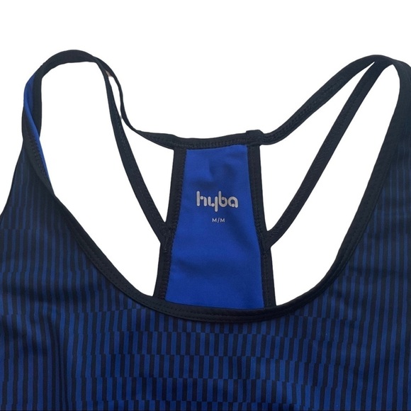 Hyba Blue Black Racerback Activewear Tank Tops 1004 - Picture 10 of 11